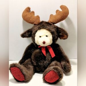 Russ Berrie Broose Moose Bear Christmas Plush